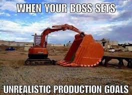 unrealistic production goals
